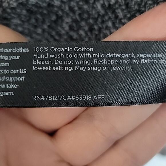 Eileen Fisher Organic Cotton Drop Shoulder Marled Sweater, XL - Picture 4 of 7